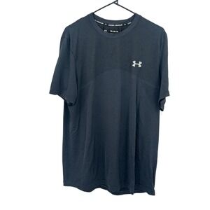 Under Armour HeatGear T Shirt XL Gray Athletic Performance Gym Workout Tee